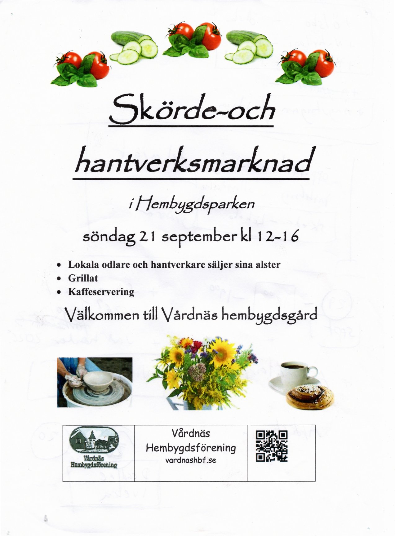 Vi deltar på Skörde- och hantverksmarknaden på Vårdnäs hembygdsgård