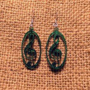 Örhängen – G-klav i akryl